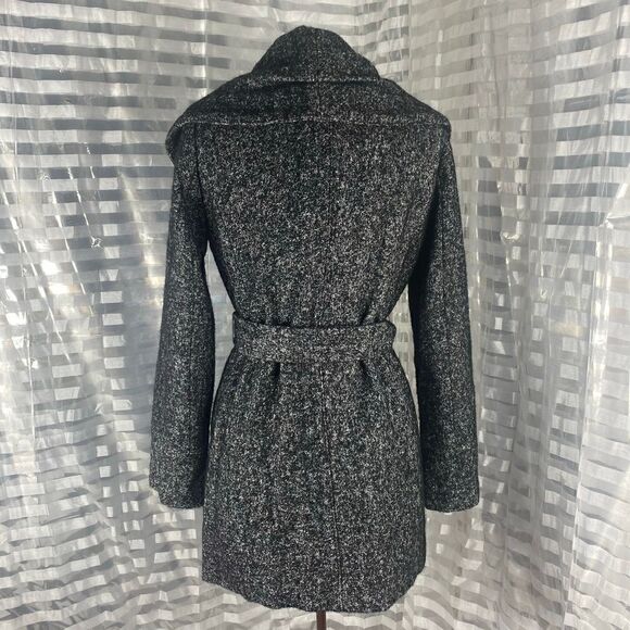 Calvin Klein Tweed Double Breasted Coat - Picture 3 of 6